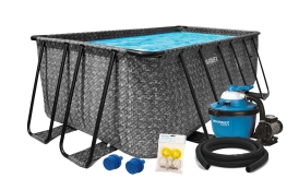 Bazén Marimex Florida Premium 2,15x4,00x1,22 m s pískovou filtrací a příslušenstvím - motiv RATAN