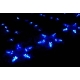 Světelný závěs - 100 LED - modré hvězdy
