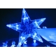 Světelný závěs - 100 LED - modré hvězdy
