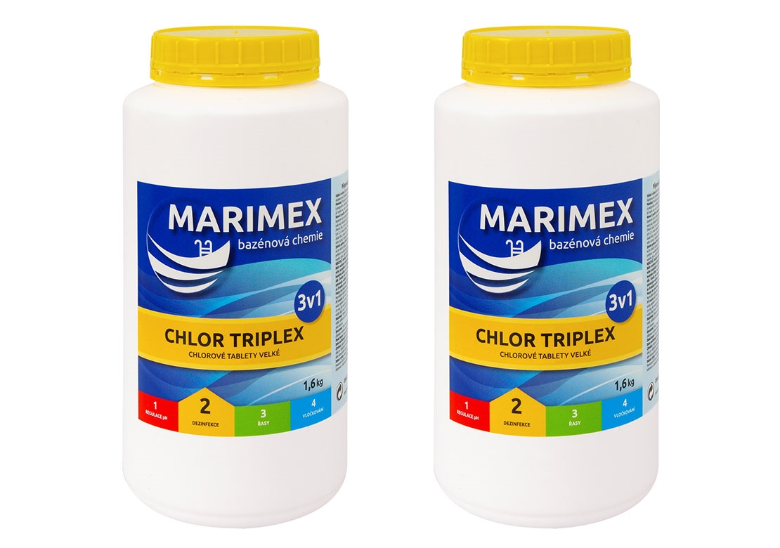Levně Marimex Chlor Triplex 3v1 1,6 kg - 2 ks