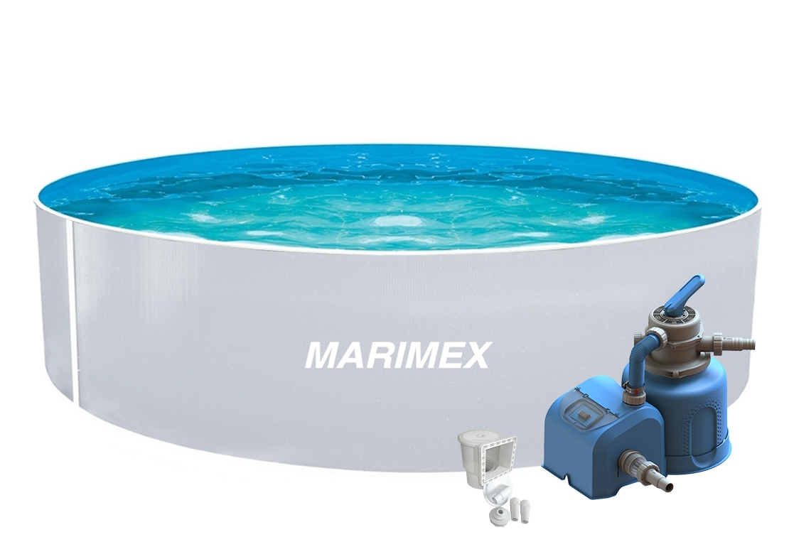 Levně Bazén Marimex Orlando 3,66x0,91 m s pískovou filtrací a příslušenstvím - motiv bílý