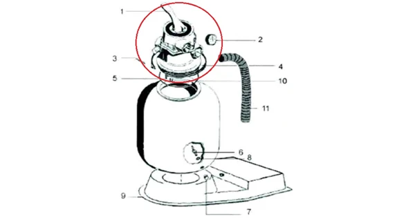 6cestná hlava k filtraci Azuro 6 m3