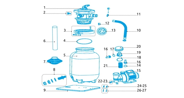 6cestný ventil k filtraci ProfiStar 3 a Prostar 8