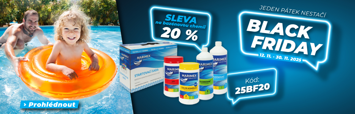 Black Friday sleva na bazénovou chemii 20 %