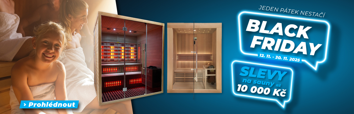 Black Friday slevy na sauny až 10 000 Kč