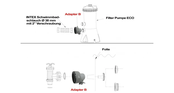 Adaptér B k propojení bazénů Intex (2 ks)