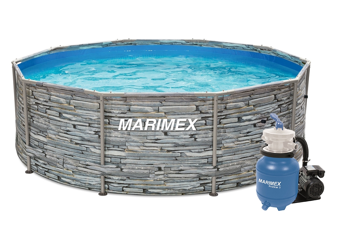 Marimex | Bazén Florida 3,05x0,91 m s pískovou filtrací - motiv KÁMEN | 19900100