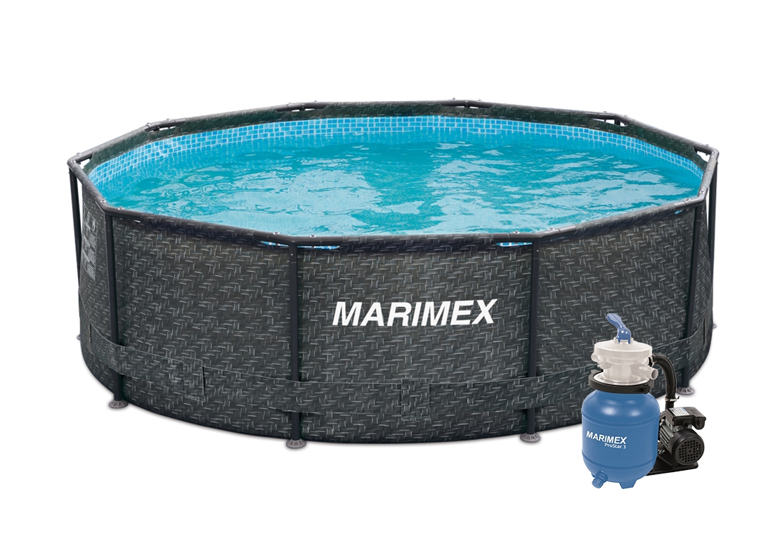 Marimex | Bazén Florida 3,05x0,91 m s pískovou filtrací - motiv RATAN | 19900079