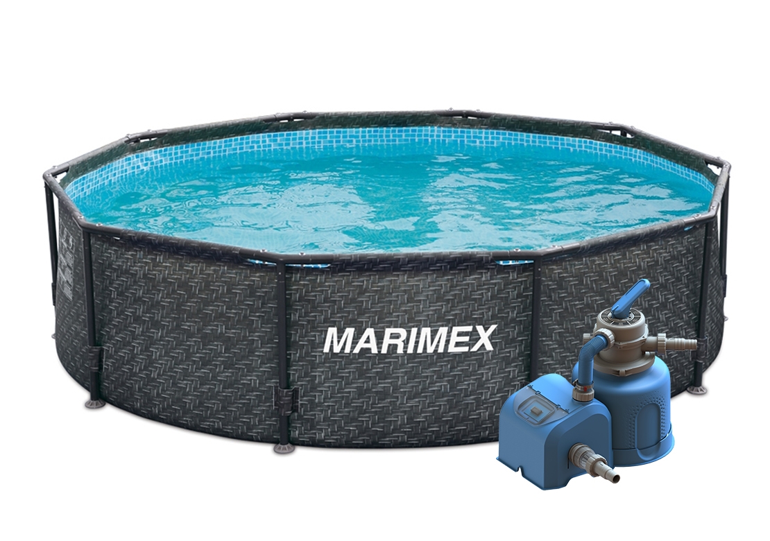 Marimex | Bazén Florida 3,05x0,91 m s pískovou filtrací - motiv RATAN | 19900117