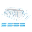 Rozměry bazénu Florida Premium ovál 6,10x3,05x1,22 m s kartušovou filtrací a příslušenstvím