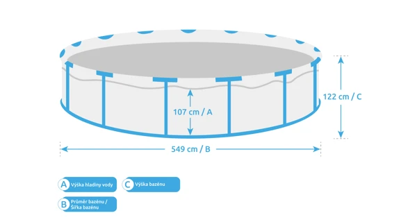 Bazén Florida SWING 5,49x1,22m bez příslušenství - motiv HNĚDÝ RATAN