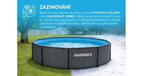 Bazén Marimex Florida 3,05x0,76 m bez příslušenství - motiv RATAN