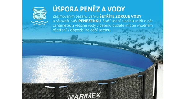 Bazén Marimex Florida 3,05x0,76 m s kartušovou filtrací a příslušenstvím - motiv RATAN