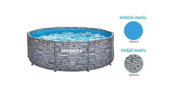 Bazén Marimex Florida 3,05x0,91 m bez příslušenství - motiv KÁMEN