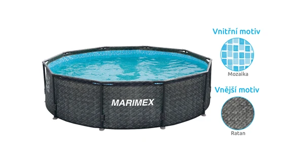 Bazén Marimex Florida 3,05x0,91 m bez příslušenství - motiv RATAN (náhradní obal)