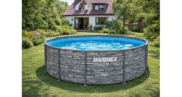 Bazén Marimex Florida 3,05x0,91 m s pískovou filtrací - motiv KÁMEN