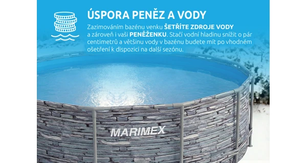 Bazén Marimex Florida 3,05x0,91 m s pískovou filtrací - motiv KÁMEN