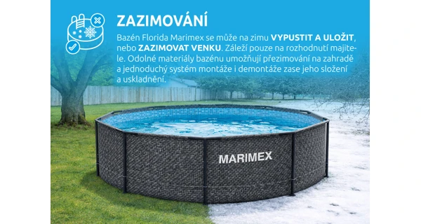Bazén Marimex Florida 3,05x0,91 m se zabudovaným skimmerem - motiv RATAN (poškozený obal)
