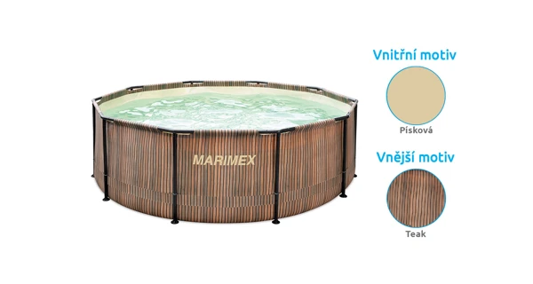 Bazén Marimex Florida 3,05x0,91 m se zabudovaným skimmerem - motiv TEAK