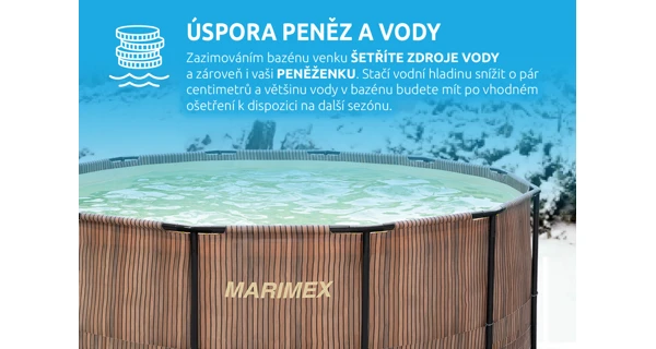 Bazén Marimex Florida 3,05x0,91 m se zabudovaným skimmerem - motiv TEAK