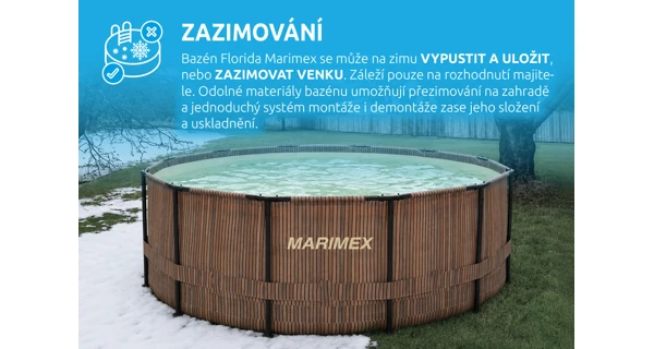 Bazén Marimex Florida 3,05x0,91 m se zabudovaným skimmerem - motiv TEAK (náhradní obal)