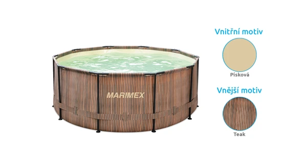 Bazén Marimex Florida 3,05x0,91 m se zabudovaným skimmerem - motiv TEAK (poškozený obal)