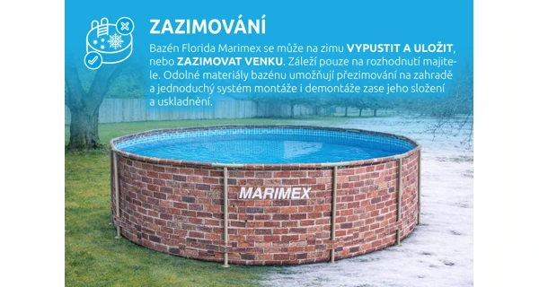 Bazén Marimex Florida 3,66x0,99 m bez příslušenství - motiv CIHLA
