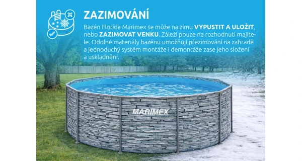 Bazén Marimex Florida 3,66x0,99 m bez příslušenství - motiv KÁMEN