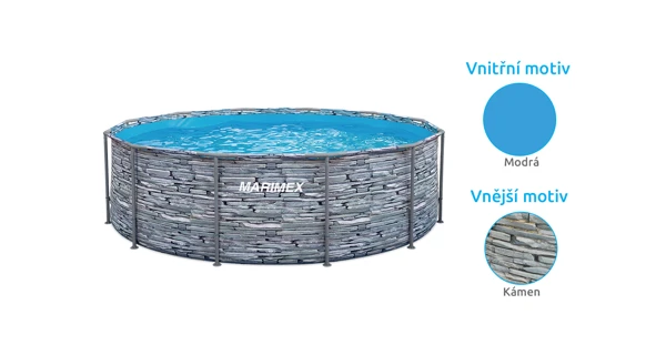 Bazén Marimex Florida 3,66x0,99 m bez příslušenství - motiv KÁMEN (poškozený obal)