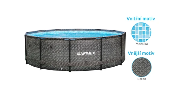 Bazén Marimex Florida 3,66x0,99 m - motiv RATAN s pískovou filtrací