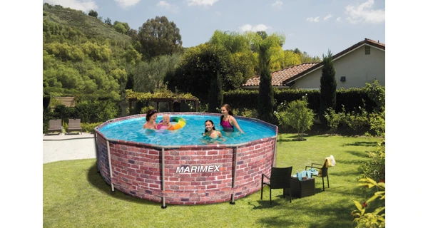 Bazén Marimex Florida 3,66x0,99 m s pískovou filtrací - motiv CIHLA