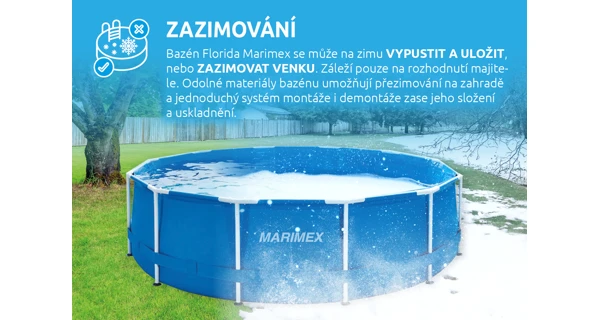 Bazén Marimex Florida 3,66x0,99 m s pískovou filtrací - motiv CIHLA