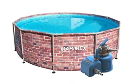 Bazén Marimex Florida 3,66x0,99 m s pískovou filtrací - motiv CIHLA