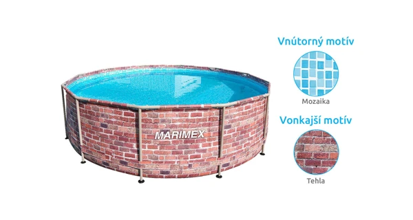 Bazén Marimex Florida 3,66x0,99 m s příslušenstvím - motiv CIHLA
