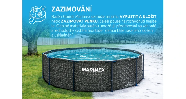 Bazén Marimex Florida 3,66x0,99 m se zabudovaným skimmerem - motiv RATAN