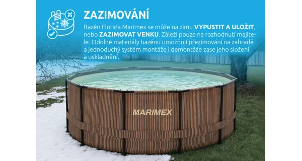 Bazén Marimex Florida 3,66x0,99 m se zabudovaným skimmerem - motiv TEAK (náhradní obal)
