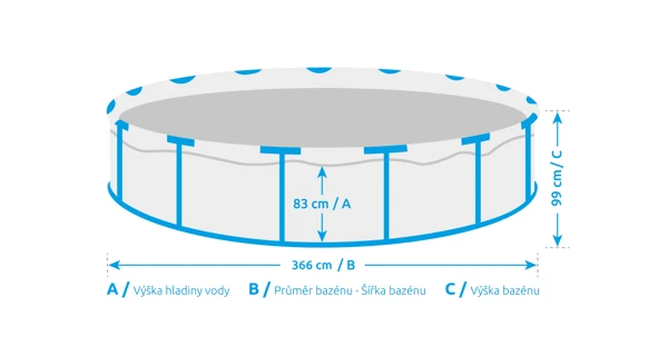 Bazén Marimex Florida 3,66x0,99 m se zabudovaným skimmerem - motiv TEAK (poškozený obal)