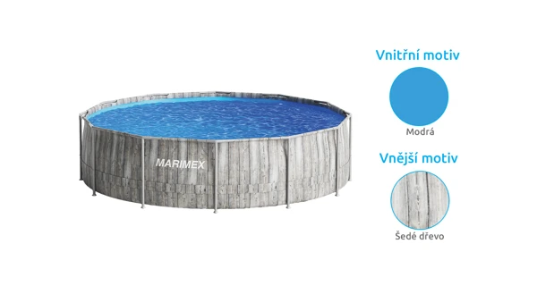 Bazén Marimex Florida 3,66x0,99 m se zabudovaným skimmerem - ŠEDÉ DŘEVO