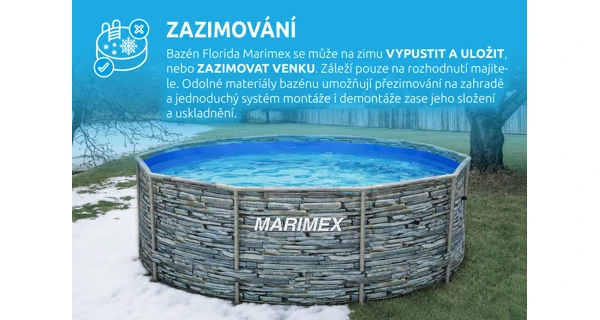 Bazén Marimex Florida 3,66x1,22 m bez příslušenství - motiv KÁMEN (náhradní oball)