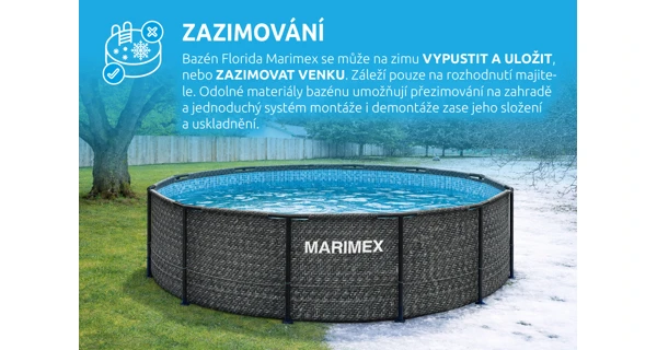 Bazén Marimex Florida 3,66x1,22 m bez příslušenství - motiv RATAN