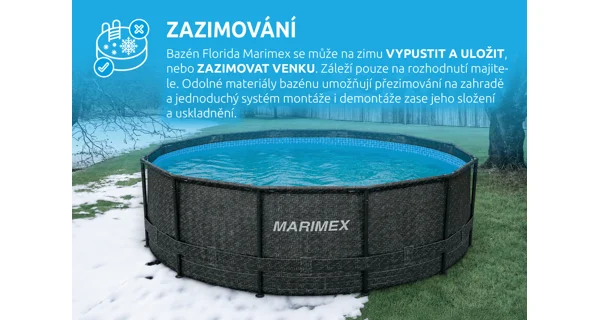 Bazén Marimex Florida 3,66x1,22 m bez příslušenství - motiv RATAN (náhradní obal)