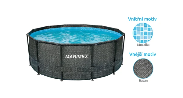 Bazén Marimex Florida 3,66x1,22 m bez příslušenství - motiv RATAN (náhradní obal)