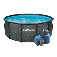 Bazén Marimex Florida 3,66x1,22 m s pískovou filtrací - motiv RATAN