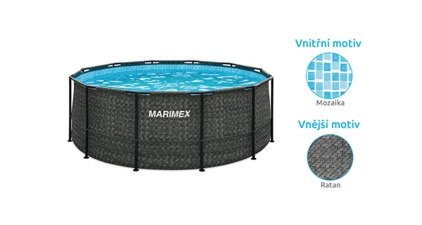 Bazén Marimex Florida 3,66x1,22 m se zabudovaným skimmerem - motiv RATAN