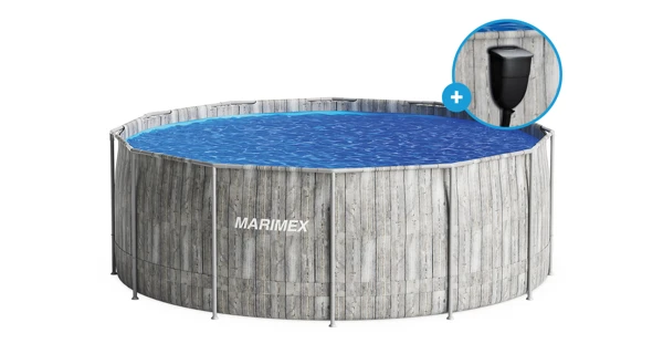Bazén Marimex Florida 3,66x1,22 m se zabudovaným skimmerem - motiv ŠEDÉ DŘEVO