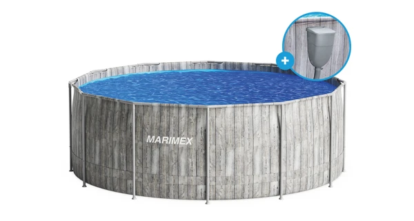 Bazén Marimex Florida 3,66x1,22 m se zabudovaným skimmerem - motiv ŠEDÉ DŘEVO