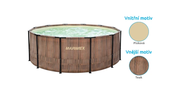 Bazén Marimex Florida 3,66x1,22 m se zabudovaným skimmerem - motiv TEAK