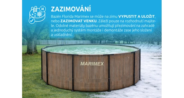 Bazén Marimex Florida 3,66x1,22 m se zabudovaným skimmerem - motiv TEAK