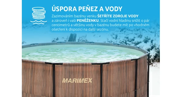 Bazén Marimex Florida 3,66x1,22 m se zabudovaným skimmerem - motiv TEAK