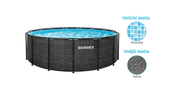 Bazén Marimex Florida 4,57x1,32 m s pískovou filtrací - motiv RATAN